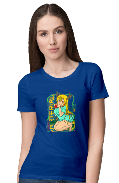 Women's t-shirt with prints Miss Kobayashi's Dragon Maid. Anime, dragon, kobayashi, manga, miss kobayashi, toru kobayashi. 2070702