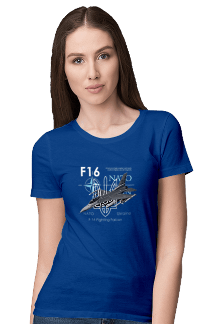 Women`s t-shirt with prints F16. F16, howitzer, nasams, suzanne, zaluzhny, zuzana. 2070702