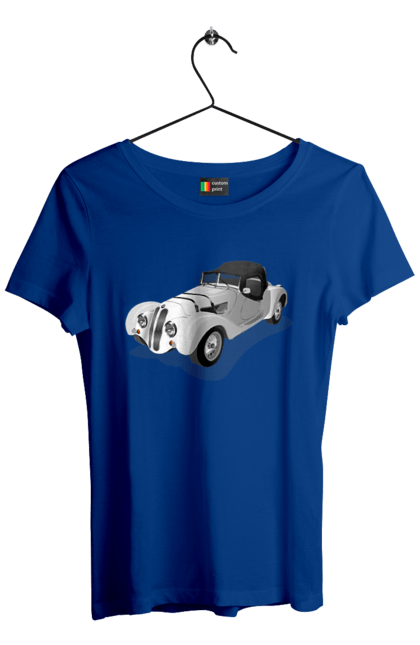 Women`s t-shirt with prints Car. Auto, car, classic, old, old machine. 2070702