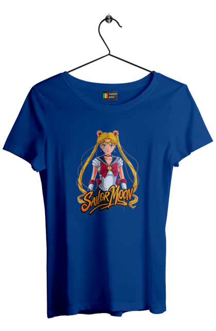 Women's t-shirt with prints Sailor Moon. Anime, drama, magical girl, sailor moon, tv series, usagi tsukino. 2070702