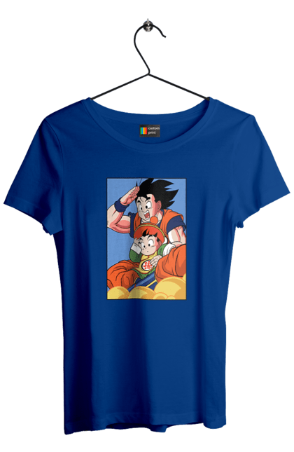 Футболка женская с принтом Жемчуг дракона Гохан. Anime, dragon ball, goku, manga, аниме, гоку, гохан, жемчуг дракона, манга. 2070702