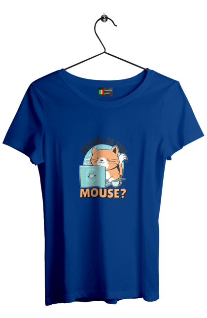 Футболка женская с принтом Где мышь?. Angular, c, css, html, it, javascript, jquery, php, programmer, python, react, svelt, vue, айти, айтишник, код, кодировать, кодить, прогер, программист, программисты, ты ж, ты же, ты же программист, тыж, тыж программист, юмор. 2070702