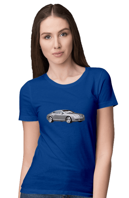Women`s t-shirt with prints Auto. Auto, car, expensive car, gray car, stylish car. 2070702