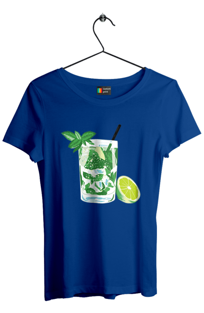 Футболка жіноча з принтом "Напій Мохіто І Лимон". Лимон, мохіто, напій. 2070702