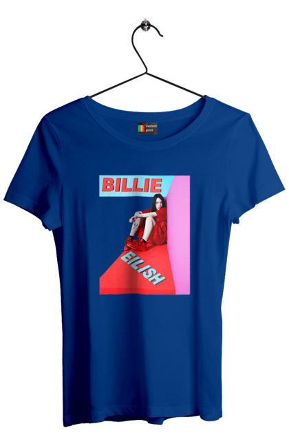 Футболка жіноча з принтом "Біллі Айліш". Біллі айліш, логотип біллі айліш, принт біллі айліш, співачка біллі айліш. 2070702