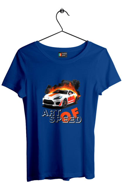 Футболка жіноча з принтом "Швидкість". Авто, автомобіль, автомобільний, гонка, швидкість. 2070702