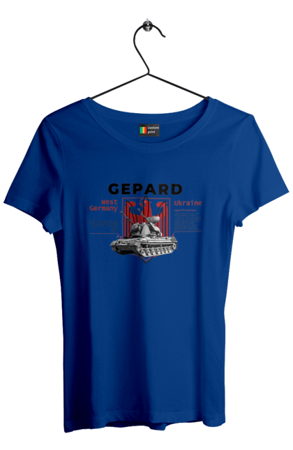 Women`s t-shirt with prints Gepard. Cheetah, f16, howitzer, industrious, nasams, stinger, suzanne, zuzana. 2070702