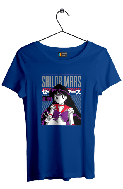 Футболка жіноча з принтом "Сейлор Мун Марс". Rei hino, sailor moon, аніме, драма, махо седьо, рей хіно, сейлор марс, сейлор мун, серіал. 2070702