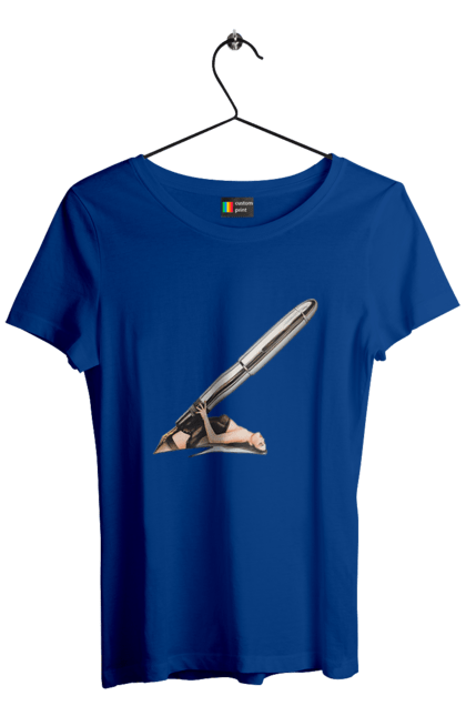 Women`s t-shirt with prints Great Patron. Bullet, cartridge, girl. 2070702