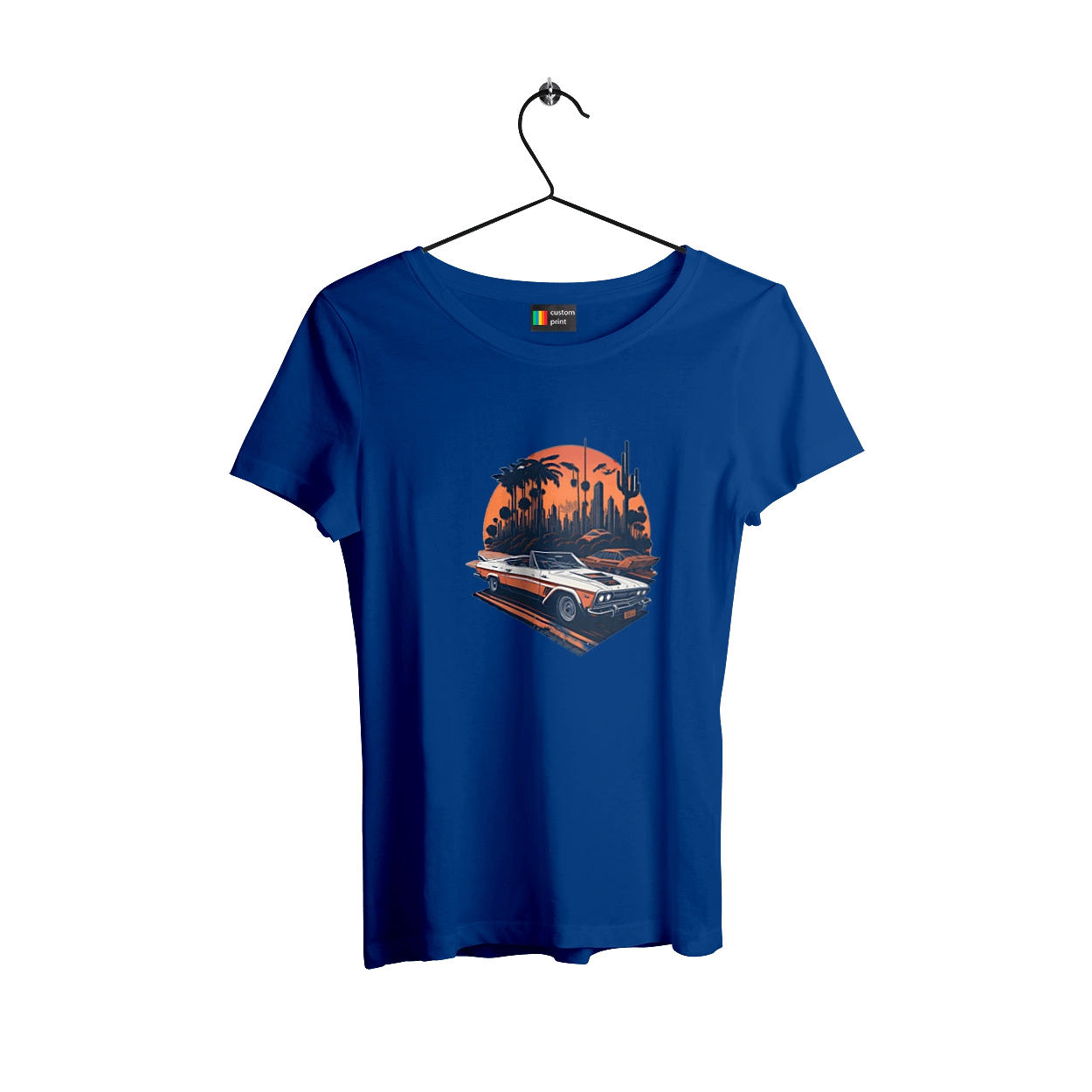 Beautiful car at sunset