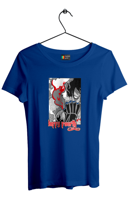 Women's t-shirt with prints One Piece Luffy. Anime, luffy, manga, monkey de luffy, one piece, pirates. 2070702