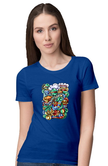 Women`s t-shirt with prints Holidays rest art. Beach, sea, summer, travel, vacation. 2070702