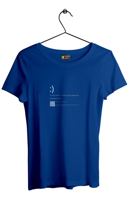 Футболка жіноча з принтом "Я натиснув якусь кнопку і все запрацювало". Angular, c, css, html, it, javascript, jquery, php, python, react, svelt, vue, айтишник, айті, гумор, код, кодувати, прогер, програміст, програмісти, ти ж, ти ж програміст, тиж програміст. 2070702