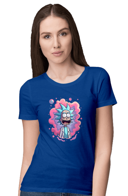 Футболка жіноча з принтом "Рік та Морті". Rick and morty, мультфільм, наукова фантастика, пригоди, рік, рік і морті, трагікомедія, чорний гумор. 2070702