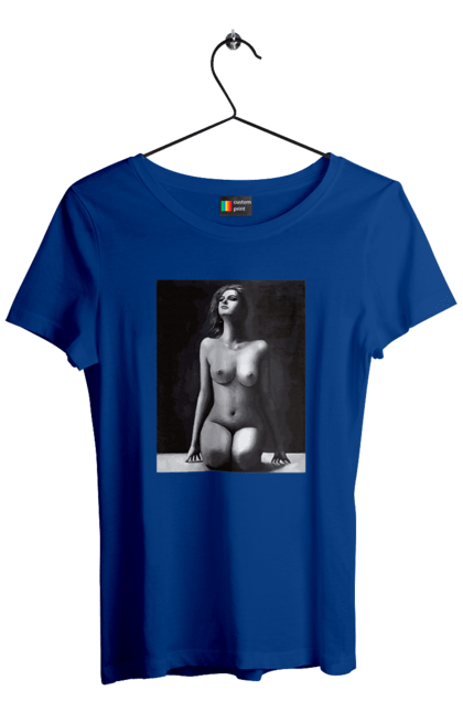 Women`s t-shirt with prints Body beauty. Body beauty, breast, female body, women`s breasts. 2070702