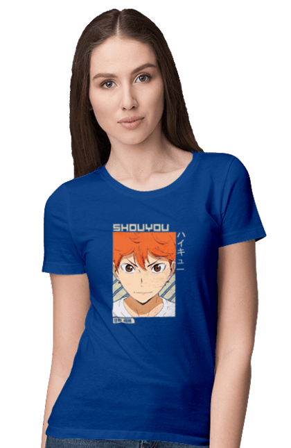Women`s t-shirt with prints Haikyu!! Hinata. Anime, haikyu, hinata, manga, shoyo hinata, sports anime, volleyball. 2070702