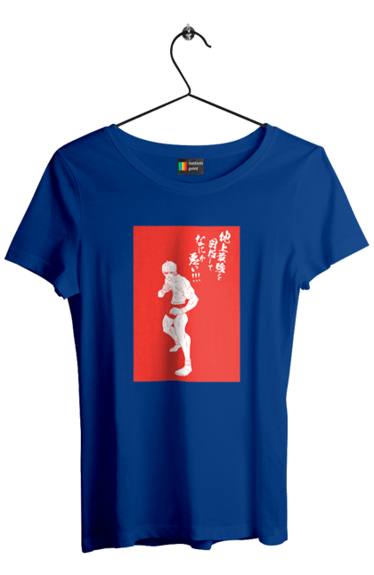 Women's t-shirt with prints Hanma Baki. Anime, baki fighter, hanma baki, manga, martial arts, tv series. 2070702