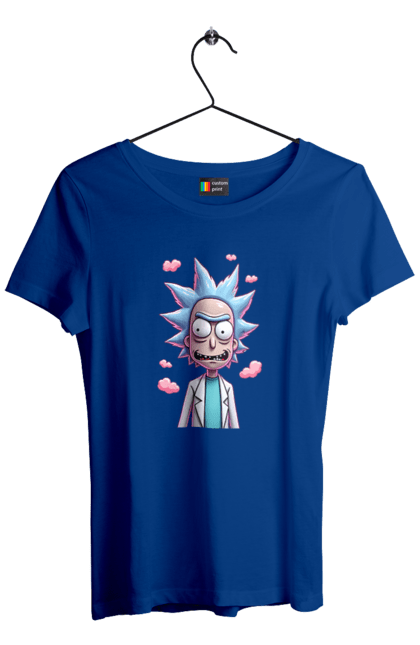 Women's t-shirt with prints Rick and Morty. Adventures, black humor, cartoon, rick, rick and morty, sci-fi, tragicomedy. 2070702