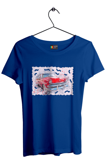 Women`s t-shirt with prints Car gas. Car, car gas, gas, road, victory, wheel. 2070702