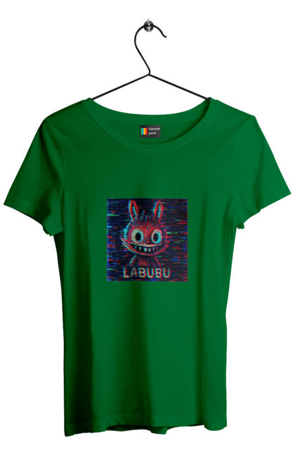 Футболка жіноча з принтом "Лабубу". Crt, rgb, глітч, кіберпанк, лабубу, пікселі, ретро, спотворення, цифрове мистецтво, шум. 2070702