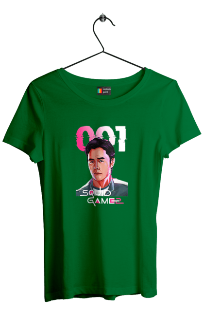 Women`s t-shirt with prints Squid Game Hwang In ho. 001, front man, hwang in-ho, netflix, player 001, squid game, tv series. 2070702