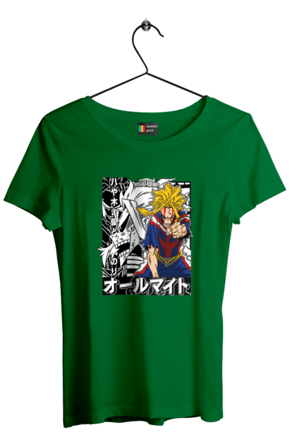 Women`s t-shirt with prints My hero academy All Might. All might, anime, manga, mga, my hero academy, one for all, yagi toshinori. 2070702