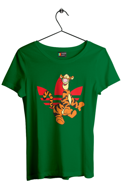 Women's t-shirt with prints Adidas Tigger. Adidas, animated series, tiger, tigger, winnie the pooh, winnie the pooh. 2070702