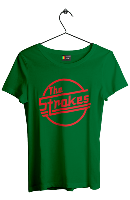 Футболка жіноча з принтом "The Strokes". Strokes, альтернативний рок, гаражний рок, група, інді, інді рок, музика, постпанк ривайвл, рок. 2070702