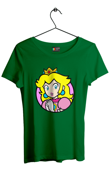 Women's t-shirt with prints Mario Bros. Princess Peach. Character, game, mario, mario bros, nintendo, princess peach, super mario bros. 2070702