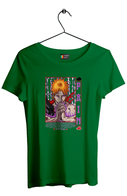 Women's t-shirt with prints Naruto Yahiko. Akatsuki, anime, character, manga, naruto, ninja, pain, tv series, yahiko. 2070702