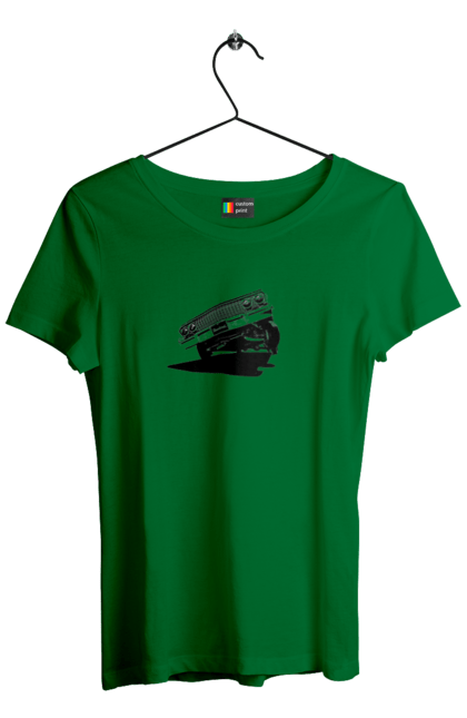 Футболка жіноча з принтом "Автомобіль". Автомобіль, імпала, класика, лоурайдер, шевроле. 2070702