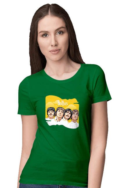 Women's t-shirt with prints The Beatles. Beatles, george harrison, john lennon, liverpool four, music, paul mccartney, ringo starr. 2070702