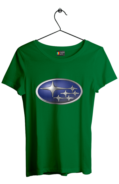 Футболка жіноча з принтом "Subaru". Авто, логотип, субару. 2070702