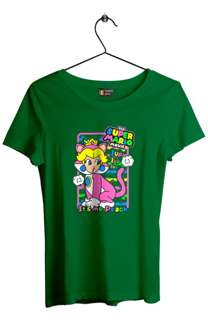 Women's t-shirt with prints The Super Mario Bros. Movie Princess Peach. Character, game, mario, mario bros, movie, nintendo, princess peach, super mario bros. 2070702