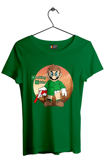 Women's t-shirt with prints Breaking Bad Mario. Breaking bad, character, game, mario, mario bros, nintendo, super mario bros. 2070702