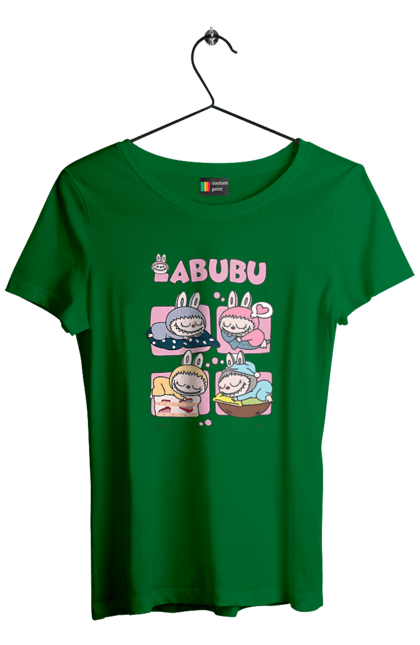 Футболка жіноча з принтом "Сон Labubu". Labubu, weird cute, іграшки, лабубу. 2070702