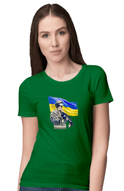 Women`s t-shirt with prints Armed Forces | Flag 2070702