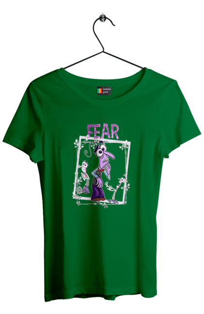 Women's t-shirt with prints Inside Out Fear. Cartoon, emotions, fear, inside out, pixar. 2070702