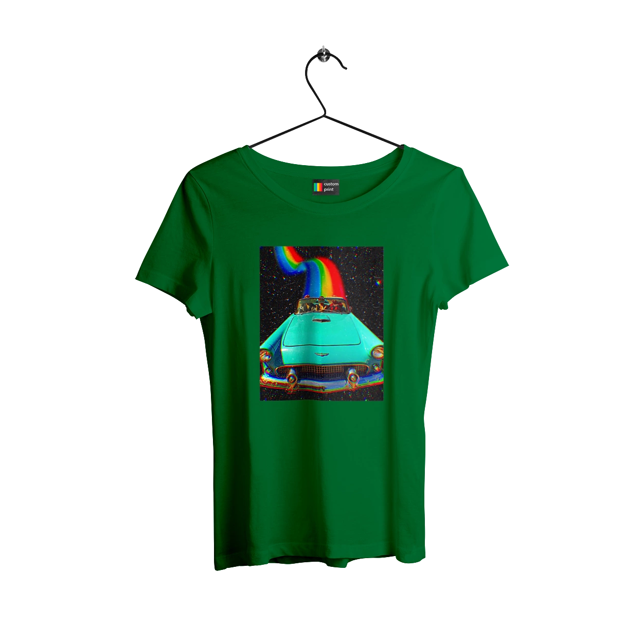 Picture, a car in space