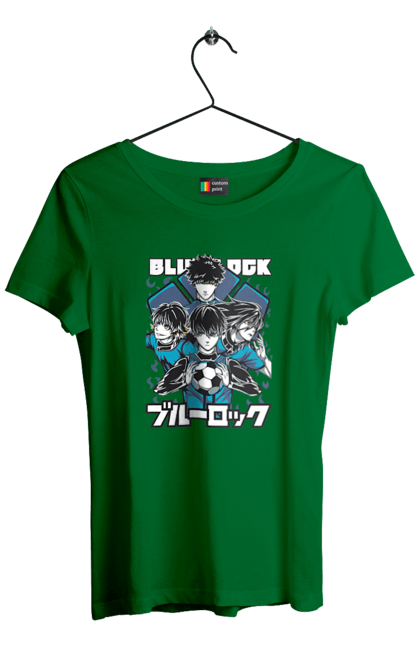 Women's t-shirt with prints Blue Lock. Anime, blue lock, blue prison, manga, sport, sports anime. 2070702