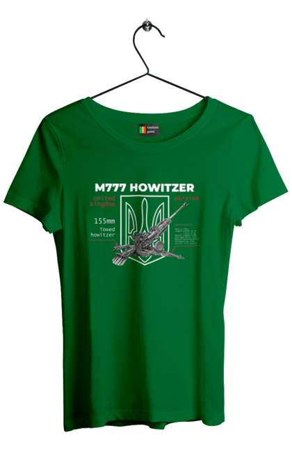 Women`s t-shirt with prints 155 мм M777. Archer, bayraktar, himars, howitzer, javelin, m777, patriot, weapons, zaluzhny. 2070702