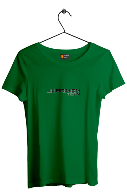 Футболка жіноча з принтом "Команда україни". Написи, патріотам, патріотичні написи, прикольні написи, українська команда. 2070702