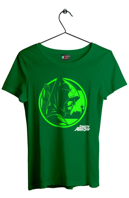 Women's t-shirt with prints Green Arrow. Comics, dc comics, green arrow, oliver jonas, ollie. 2070702