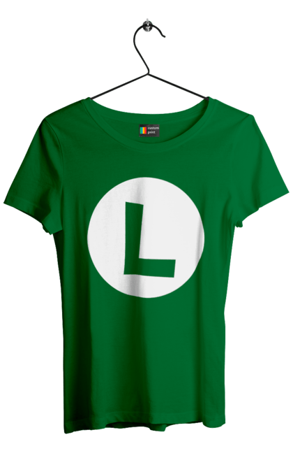 Women's t-shirt with prints Luigi Mario. Brother, character, game, mario, mario bros, nintendo. 2070702