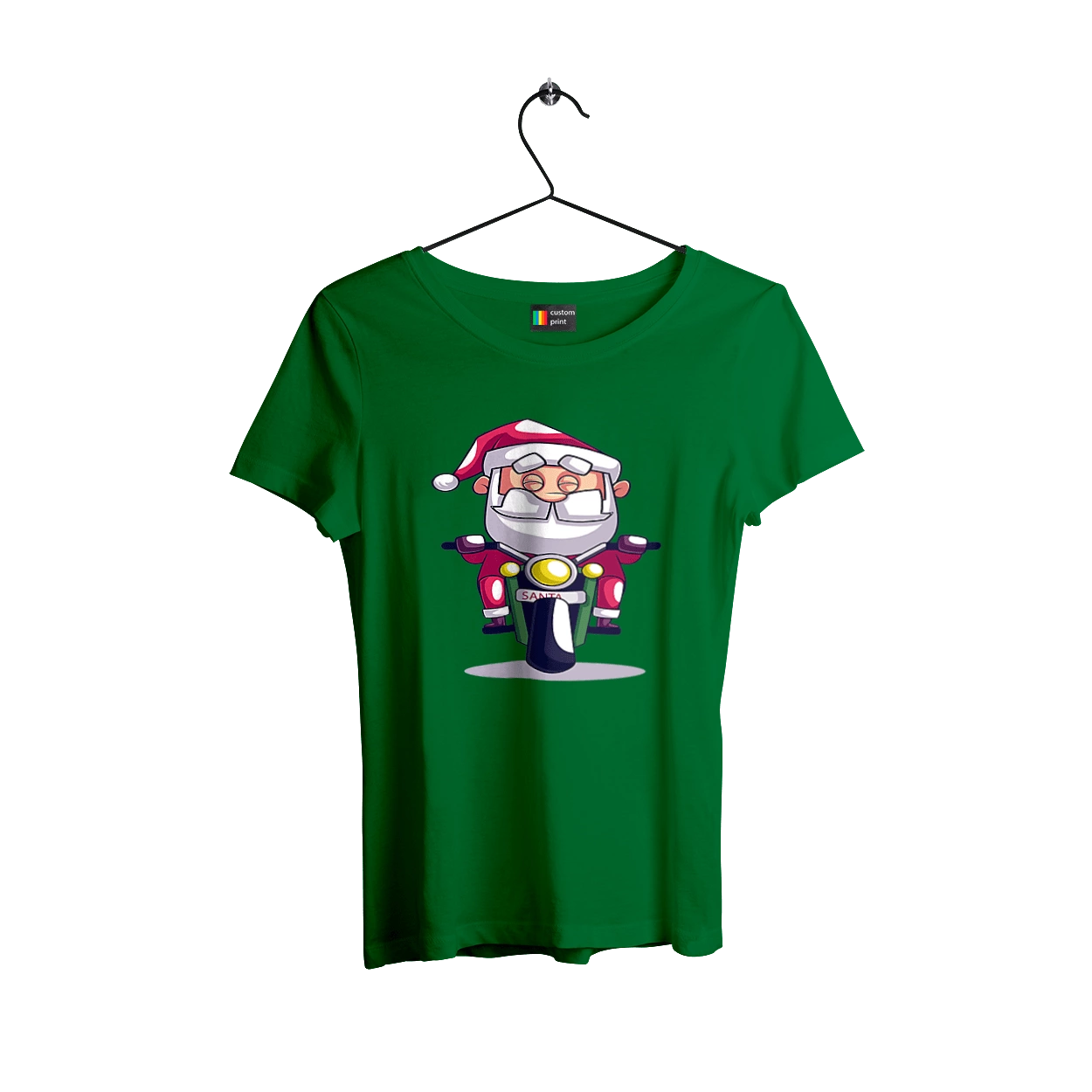 Щасливий Санта на мотоциклі