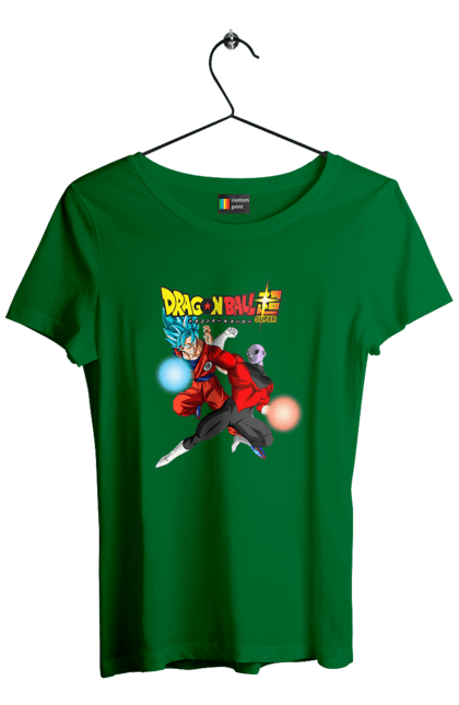 Women's t-shirt with prints Dragon Ball Son Goku. Anime, dragon ball, goku, manga, son goku, tv series. 2070702