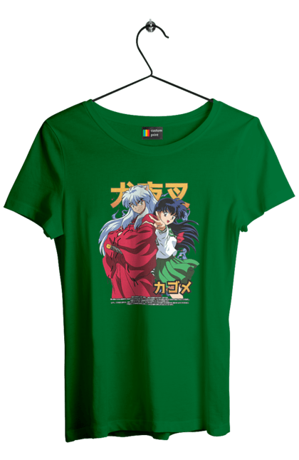 Футболка жіноча з принтом "Inuyasha". Anime, inuyasha, manga, rumiko takahashi, аніме, демон охоронець, манга, руміко такахасі. 2070702