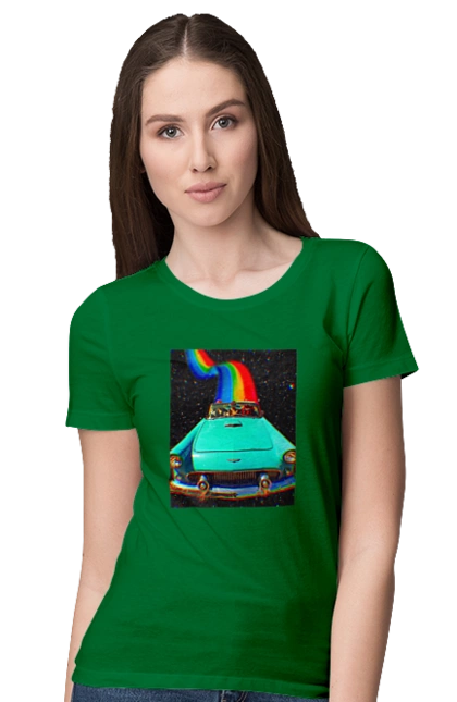 Picture, a car in space