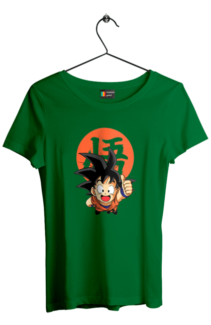 Футболка женская с принтом Жемчуг дракона Сон Гоку. Anime, dragon ball, manga, son goku, tv series, аниме, гоку, жемчуг дракона, манга, сон гоку. 2070702