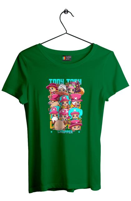 Women's t-shirt with prints One Piece Tony Tony Chopper. Adventures, anime, fantasy, light novel, manga, one piece, tony tony chopper, tv series. 2070702